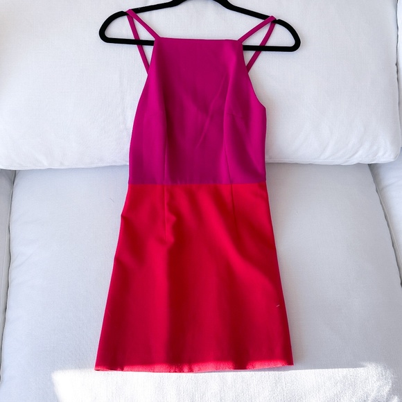 French Connection Fuchsia + Orange Dress - Picture 3 of 5